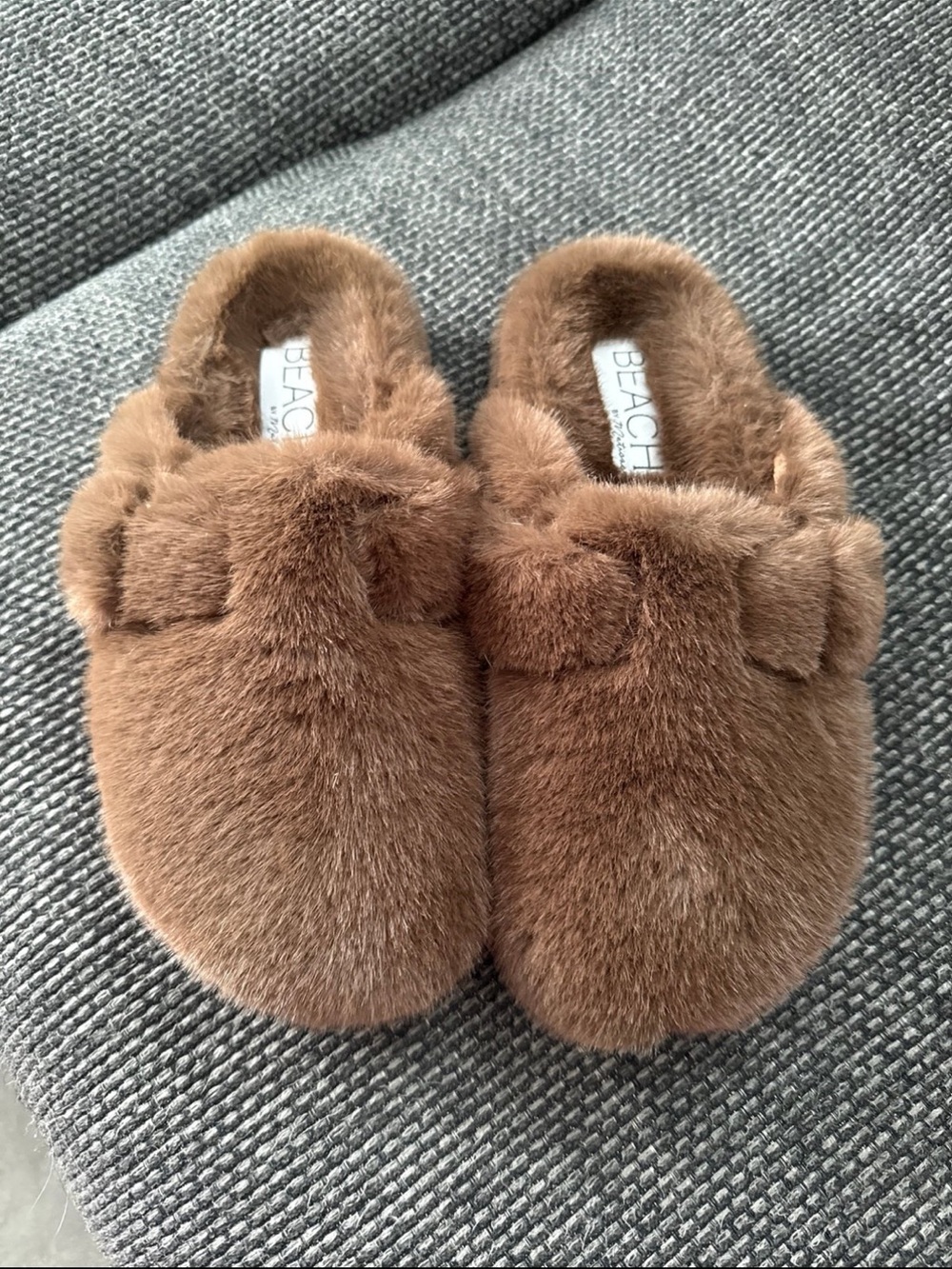 Matisse Brown Faux Fur Slide